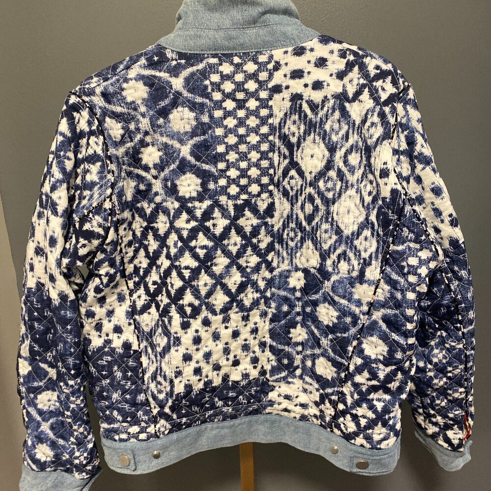 Denim-Trimmed Reversible Patchwork Jacket By Blan… - image 6